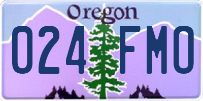 OR license plate 024FMO