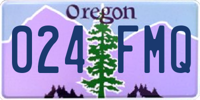 OR license plate 024FMQ