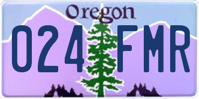 OR license plate 024FMR