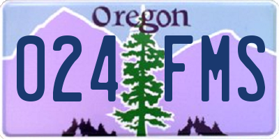 OR license plate 024FMS