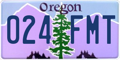 OR license plate 024FMT
