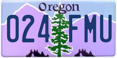 OR license plate 024FMU