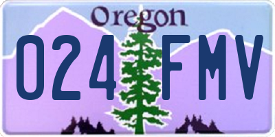 OR license plate 024FMV