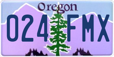 OR license plate 024FMX