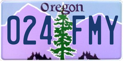 OR license plate 024FMY