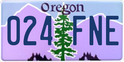 OR license plate 024FNE