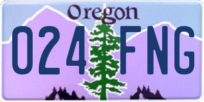 OR license plate 024FNG