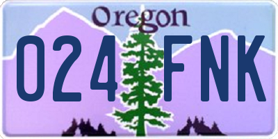 OR license plate 024FNK