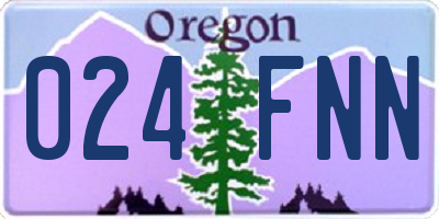 OR license plate 024FNN