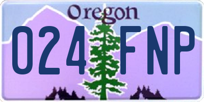 OR license plate 024FNP