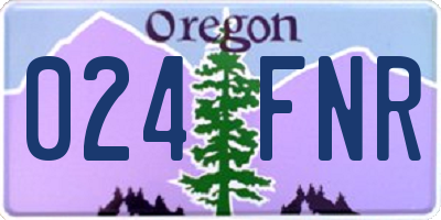 OR license plate 024FNR