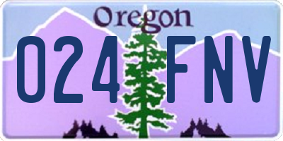 OR license plate 024FNV