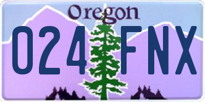 OR license plate 024FNX