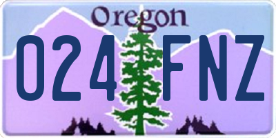 OR license plate 024FNZ