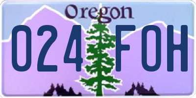 OR license plate 024FOH