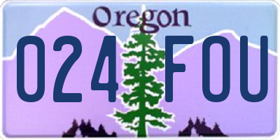 OR license plate 024FOU