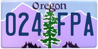 OR license plate 024FPA
