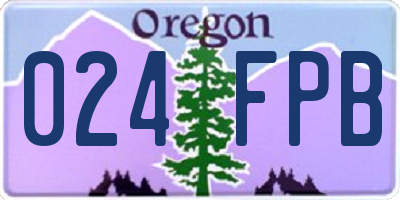 OR license plate 024FPB