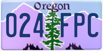 OR license plate 024FPC