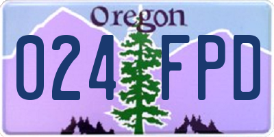 OR license plate 024FPD