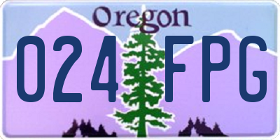 OR license plate 024FPG