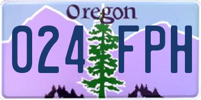 OR license plate 024FPH