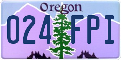 OR license plate 024FPI