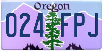 OR license plate 024FPJ