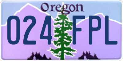 OR license plate 024FPL