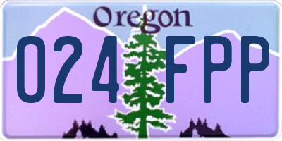 OR license plate 024FPP