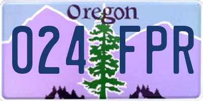 OR license plate 024FPR