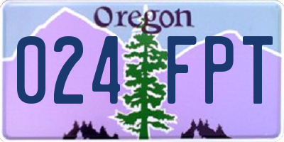 OR license plate 024FPT