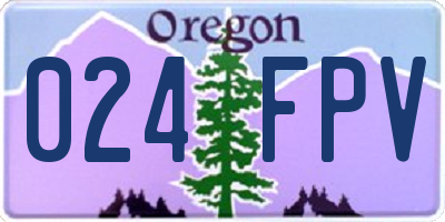 OR license plate 024FPV