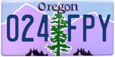 OR license plate 024FPY