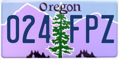 OR license plate 024FPZ
