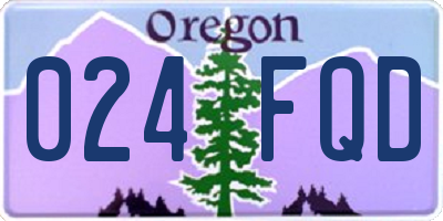 OR license plate 024FQD