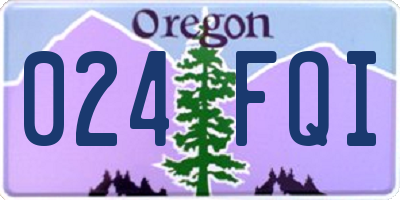 OR license plate 024FQI