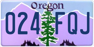 OR license plate 024FQJ