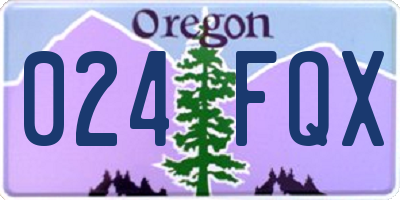 OR license plate 024FQX