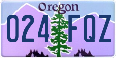 OR license plate 024FQZ