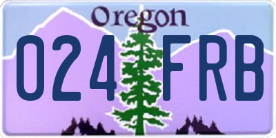 OR license plate 024FRB