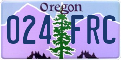 OR license plate 024FRC