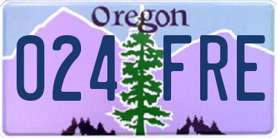 OR license plate 024FRE