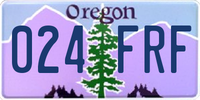 OR license plate 024FRF