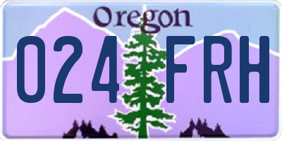 OR license plate 024FRH