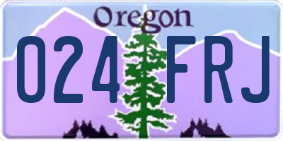 OR license plate 024FRJ