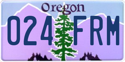 OR license plate 024FRM