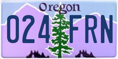 OR license plate 024FRN