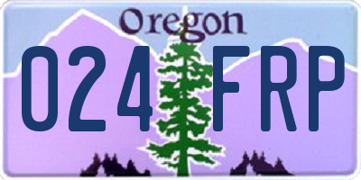 OR license plate 024FRP