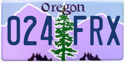 OR license plate 024FRX